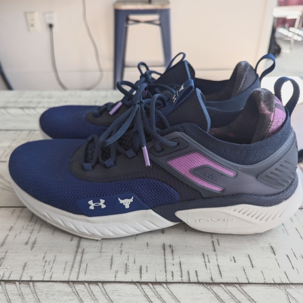 Under Armour Project Rock 5 Disrupt Purple Reign Men's Size 14 Rare
